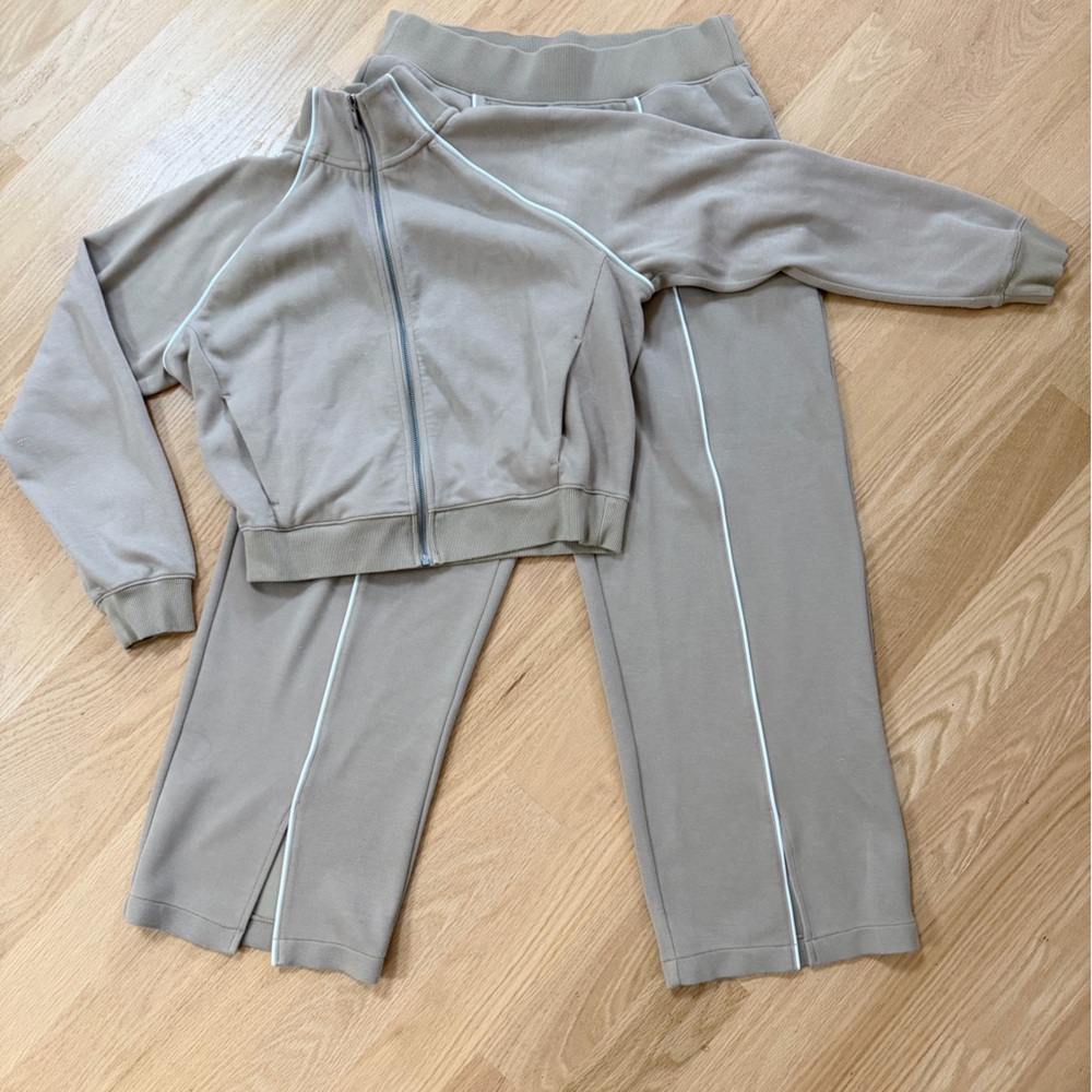 SPANX AirEsstentials Tan Track Suit